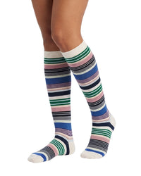 Missoni Missoni White Womens Multistripe Dress Socks-M