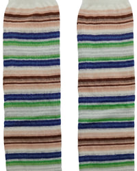Missoni Missoni White Metallic Womens Multistripe Dress Socks-M