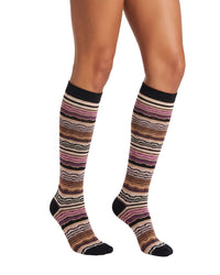 Missoni Missoni Multicolor Womens Wave Stripe Dress Socks-M