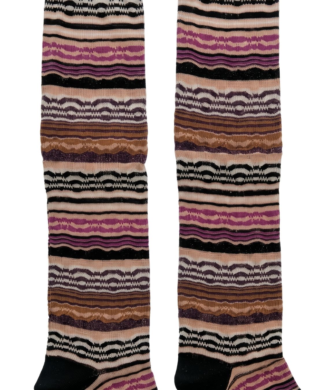 Missoni Missoni Multicolor Womens Wave Stripe Dress Socks-M