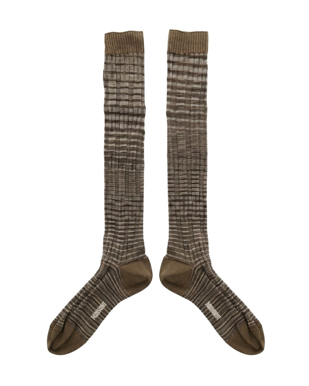 Missoni Missoni Taupe  Womens Waffle Dress Socks-L
