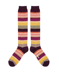 Missoni Missoni Multicolor Womens Wide Strip Dress Socks-L