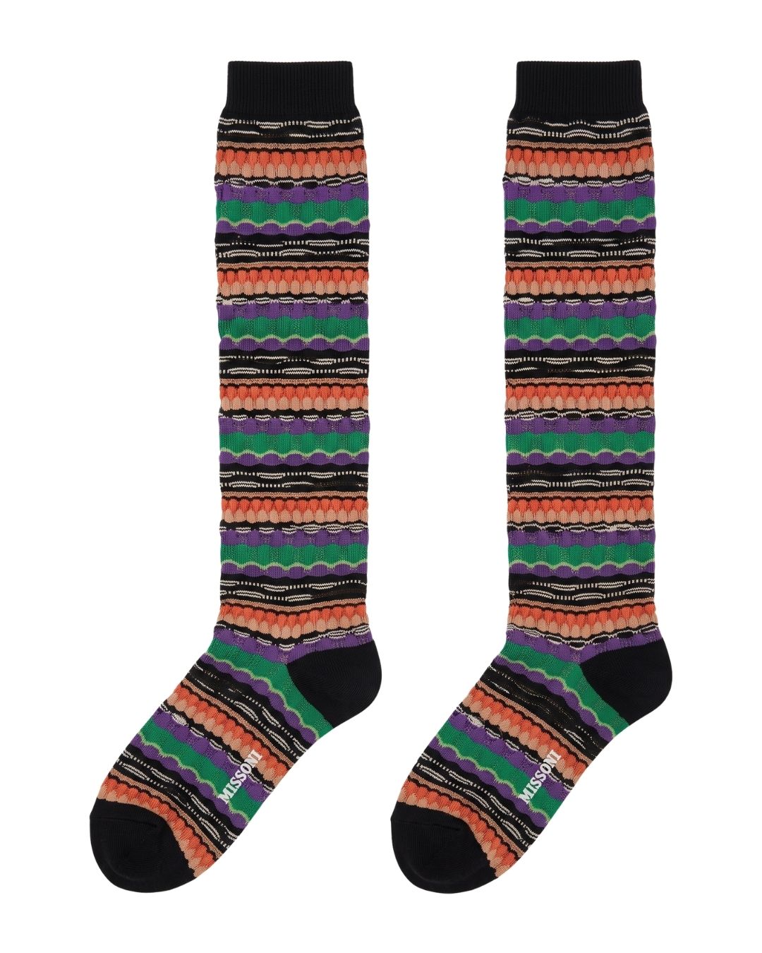 Missoni Missoni Black Multi Metallic Womens Dress Socks-M