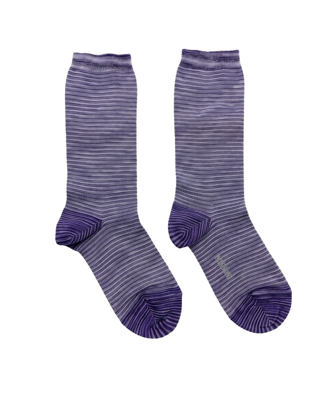 Missoni Missoni Metallic Lilac Womens Fine Stripe Socks-S
