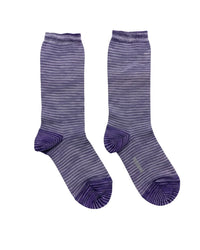 Missoni Missoni Metallic Lilac Womens Fine Stripe Socks-S