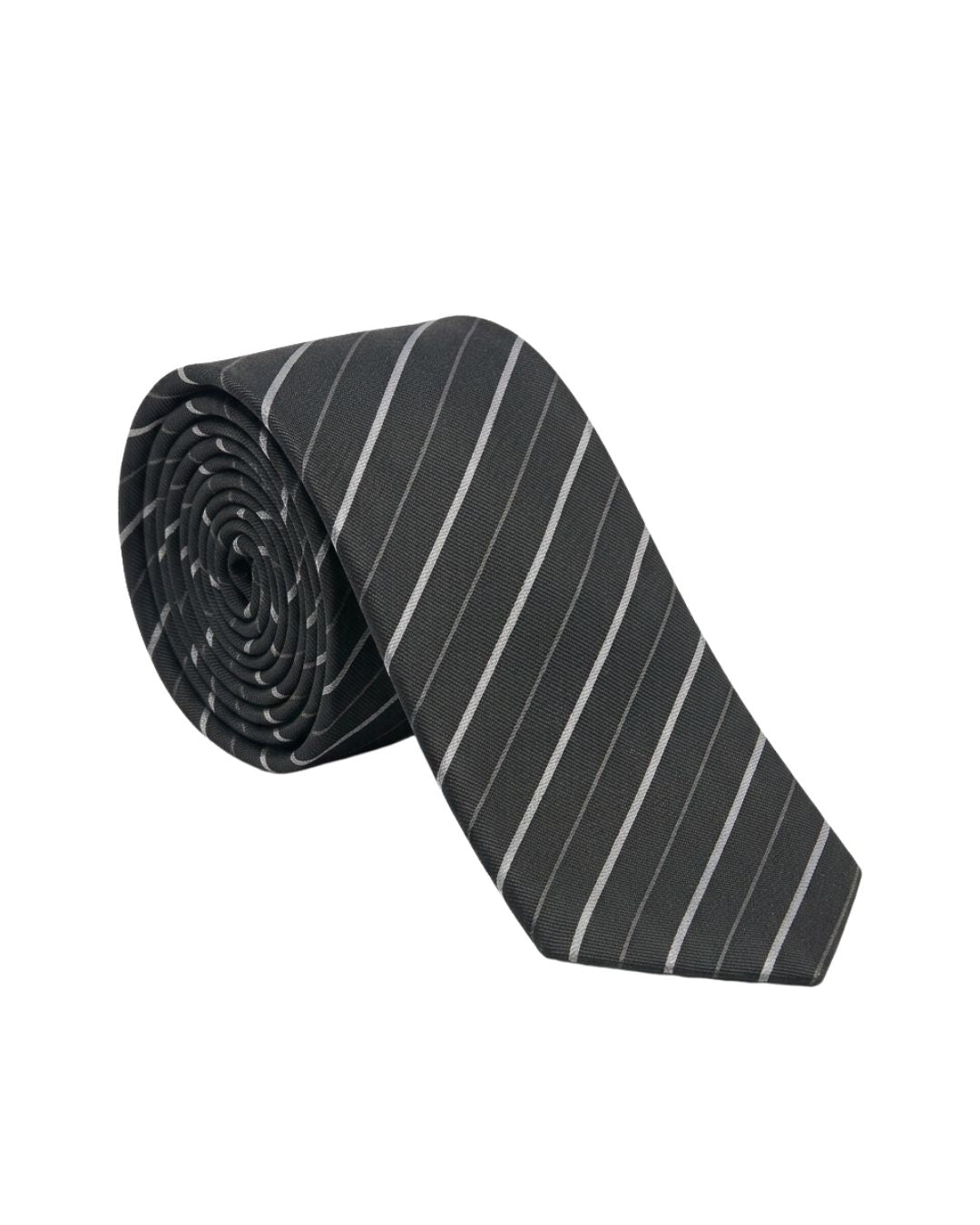 ARMANI COLLEZIONI Armani Collezioni Mens Black / Gray Diagonal Stripe Silk Neck Tie