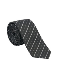 ARMANI COLLEZIONI Armani Collezioni Mens Black / Gray Diagonal Stripe Silk Neck Tie