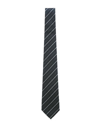 ARMANI COLLEZIONI Armani Collezioni Mens Black / Gray Diagonal Stripe Silk Neck Tie