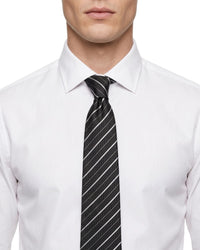 ARMANI COLLEZIONI Armani Collezioni Mens Black / Gray Diagonal Stripe Silk Neck Tie