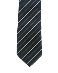 ARMANI COLLEZIONI Armani Collezioni Mens Black / Gray Diagonal Stripe Silk Neck Tie
