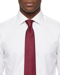 ARMANI COLLEZIONI Armani Collezione Mens Burgundy Tonal Stripe Neck Tie