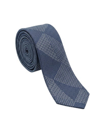 ARMANI COLLEZIONI Armani Collezioni Mens Navy Blue / Light Blue Patchwork Geometric Neck Tie