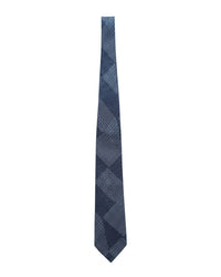 ARMANI COLLEZIONI Armani Collezioni Mens Navy Blue / Light Blue Patchwork Geometric Neck Tie