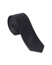 Armani Collezioni Mens Black / Gray Micro Dot Neck Tie
