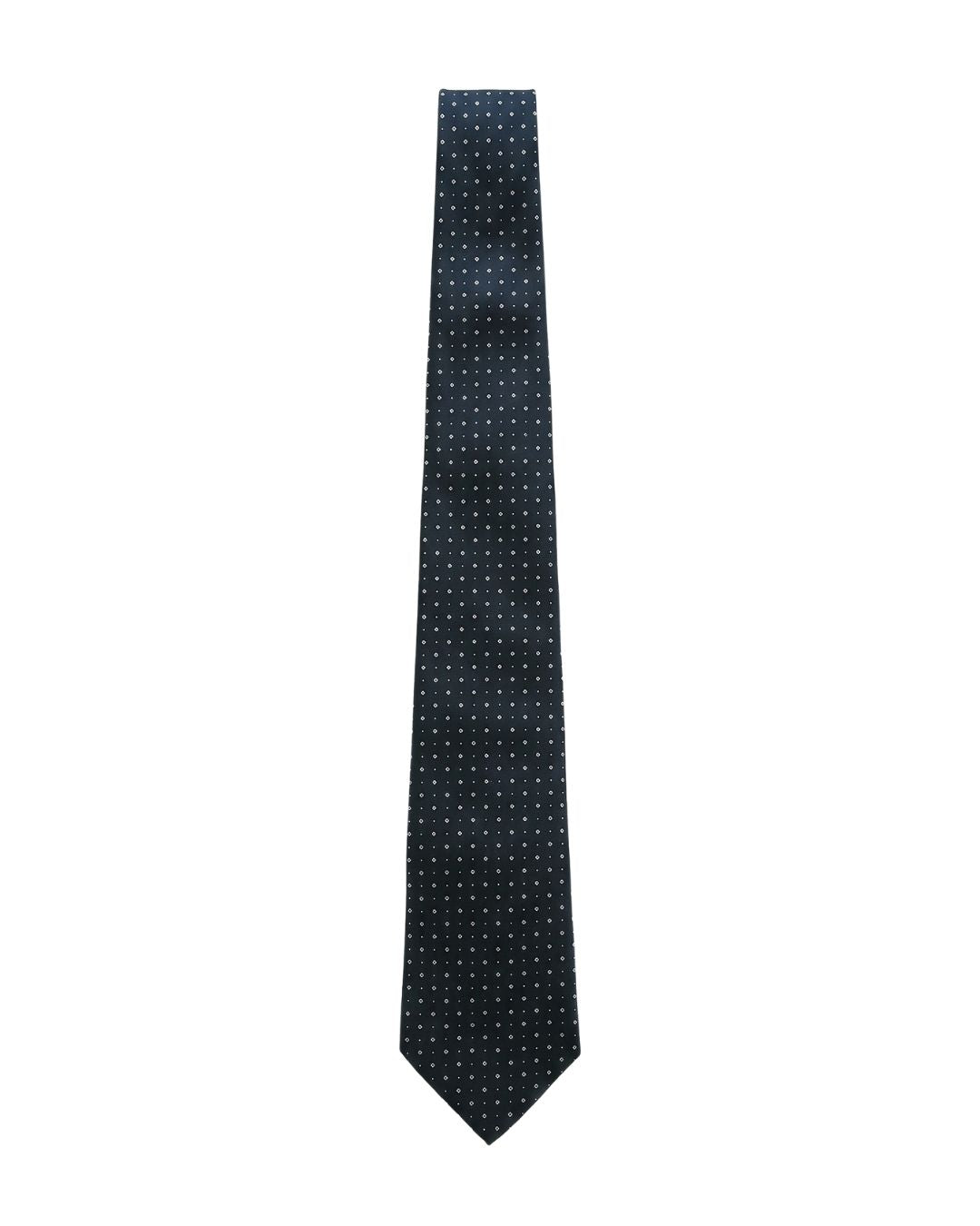 Armani Collezioni Mens Black / Gray Micro Dot Neck Tie