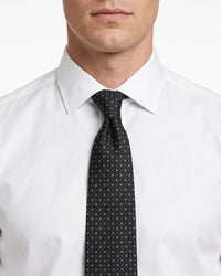 Armani Collezioni Mens Black / Gray Micro Dot Neck Tie