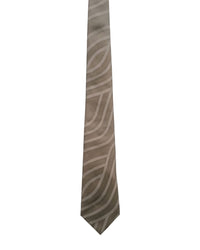 Armani Collezioni Mens Taupe / Beige Curved Geometric Neck Tie