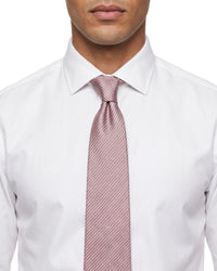 ARMANI COLLEZIONI Armani Collezioni Mens Dusty Pink Micro Dot Silk Neck Tie