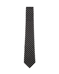 ARMANI COLLEZIONI Armani Collezione Mens Black / White Diagonal Stripe Neck Tie