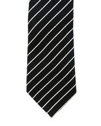 ARMANI COLLEZIONI Armani Collezione Mens Black / White Diagonal Stripe Neck Tie