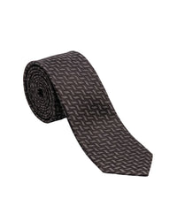 ARMANI COLLEZIONI Armani Collezione Mens Black / Gray Micro Geometric Neck Tie