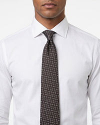 ARMANI COLLEZIONI Armani Collezione Mens Black / Gray Micro Geometric Neck Tie