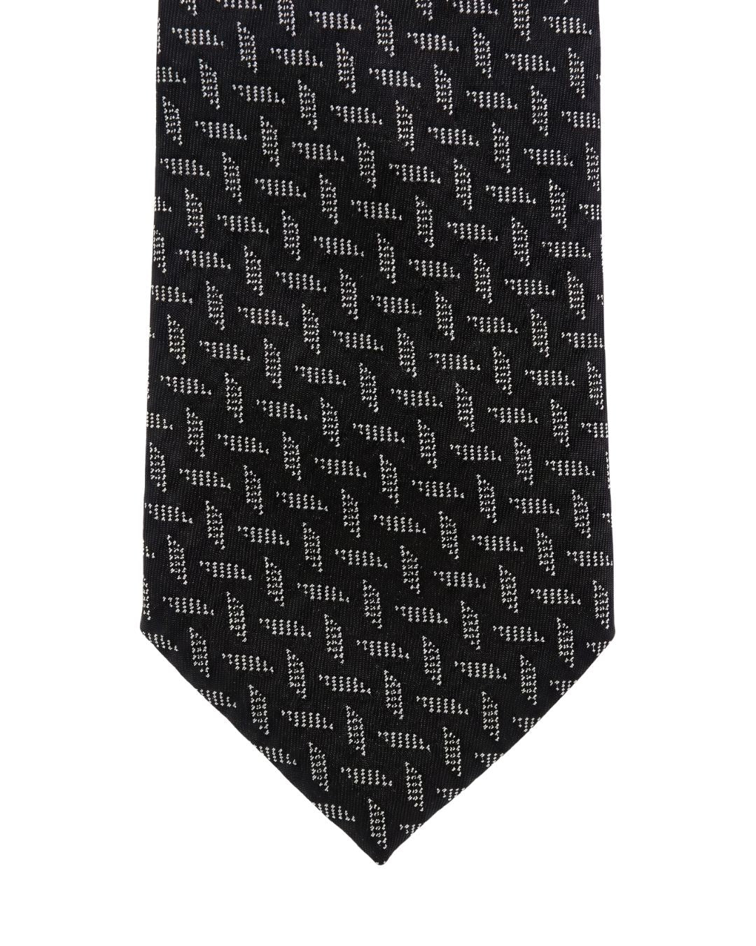 ARMANI COLLEZIONI Armani Collezione Mens Black / Gray Micro Geometric Neck Tie