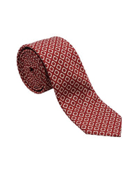 ARMANI COLLEZIONI Armani Collezione Mens Red / Beige Diamond Geometric Neck Tie