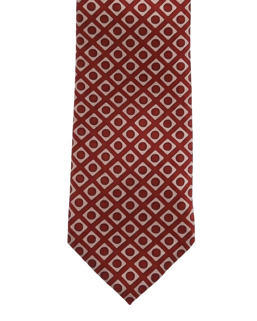 ARMANI COLLEZIONI Armani Collezione Mens Red / Beige Diamond Geometric Neck Tie