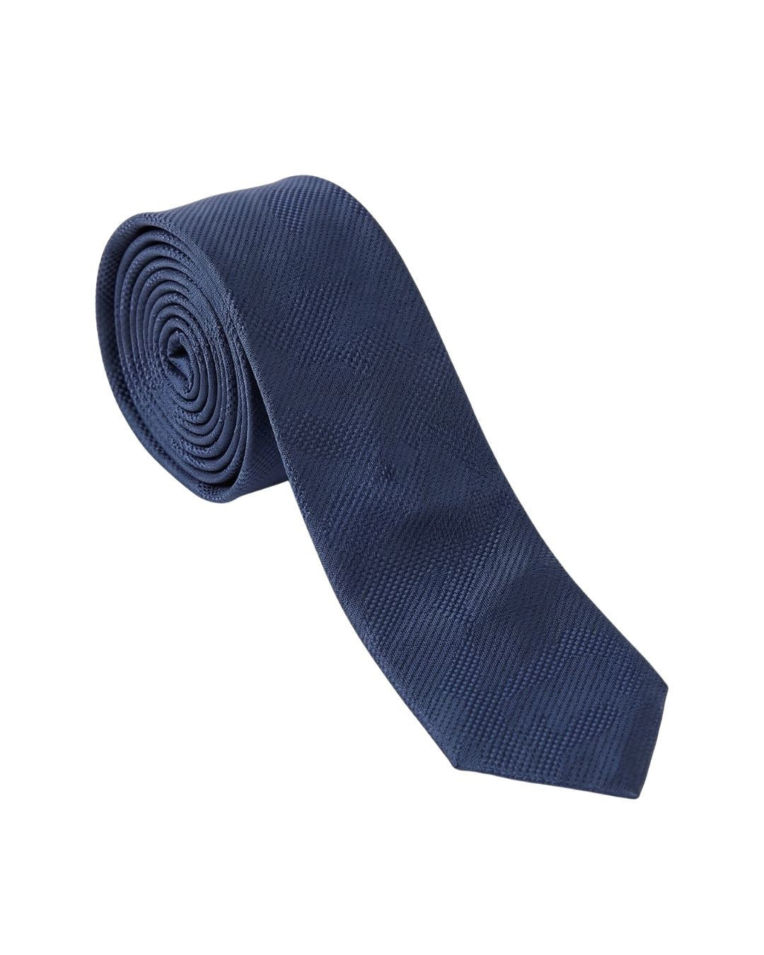 ARMANI COLLEZIONI Armani Collezioni Mens Navy Tonal Textured Silk Neck Tie