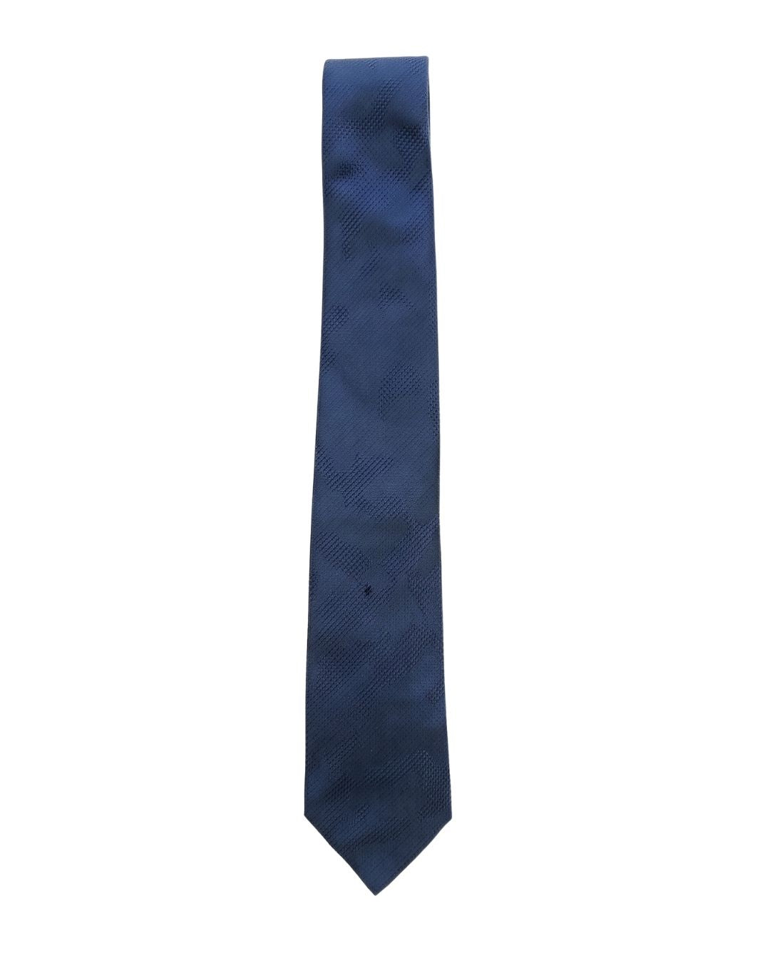 ARMANI COLLEZIONI Armani Collezioni Mens Navy Tonal Textured Silk Neck Tie