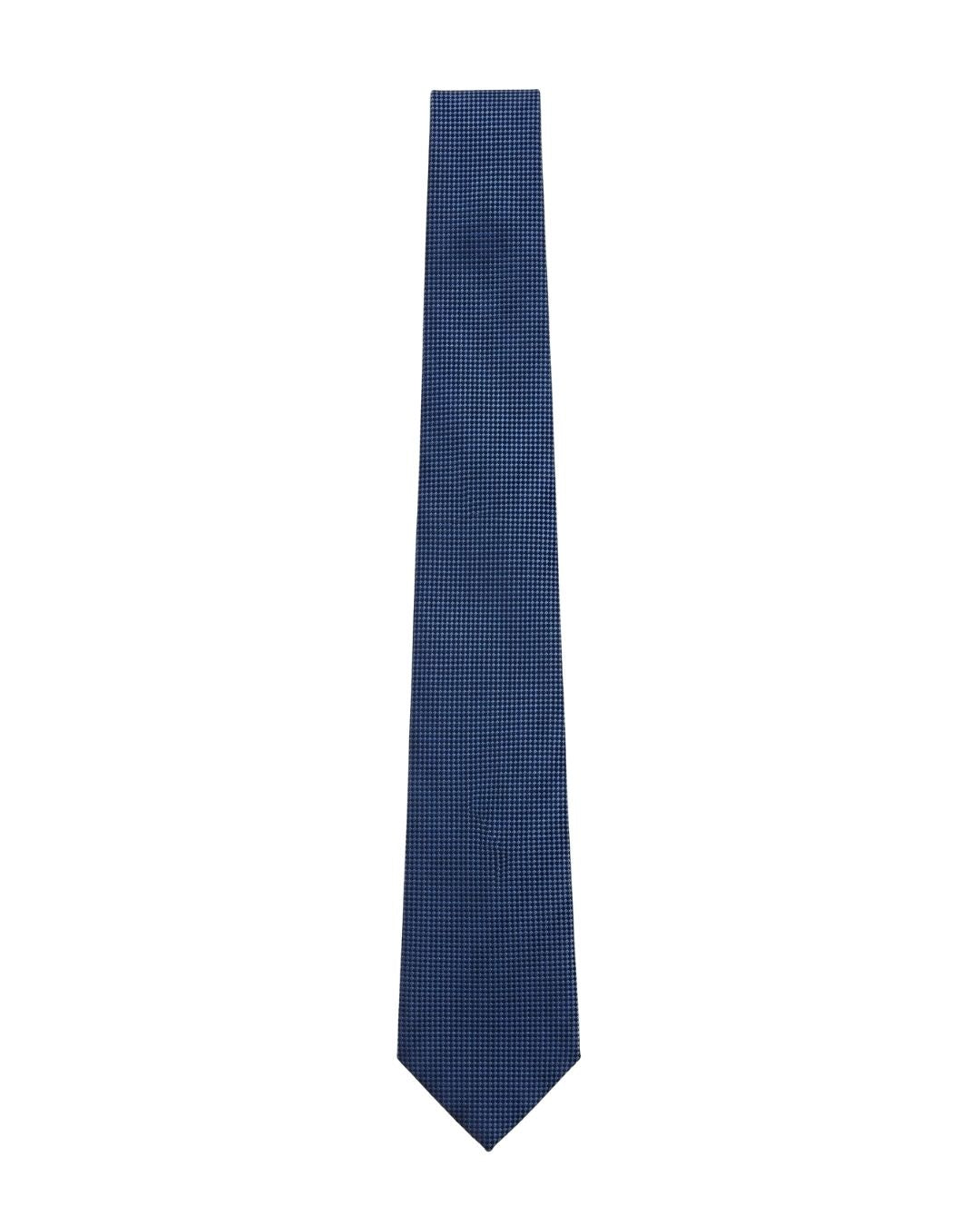 ARMANI COLLEZIONI Armani Collezioni Mens Navy Blue Tonal Textured Neck Tie