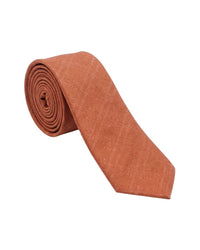ARMANI COLLEZIONI Armani Collezione Mens Burnt Orange Textured Neck Tie