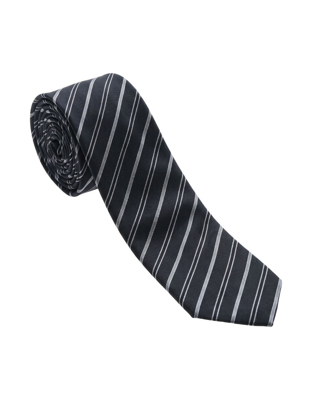 ARMANI COLLEZIONI Armani Collezione Mens Black / Gray Diagonal Stripe Neck Tie