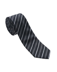 ARMANI COLLEZIONI Armani Collezione Mens Black / Gray Diagonal Stripe Neck Tie