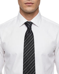 ARMANI COLLEZIONI Armani Collezione Mens Black / Gray Diagonal Stripe Neck Tie