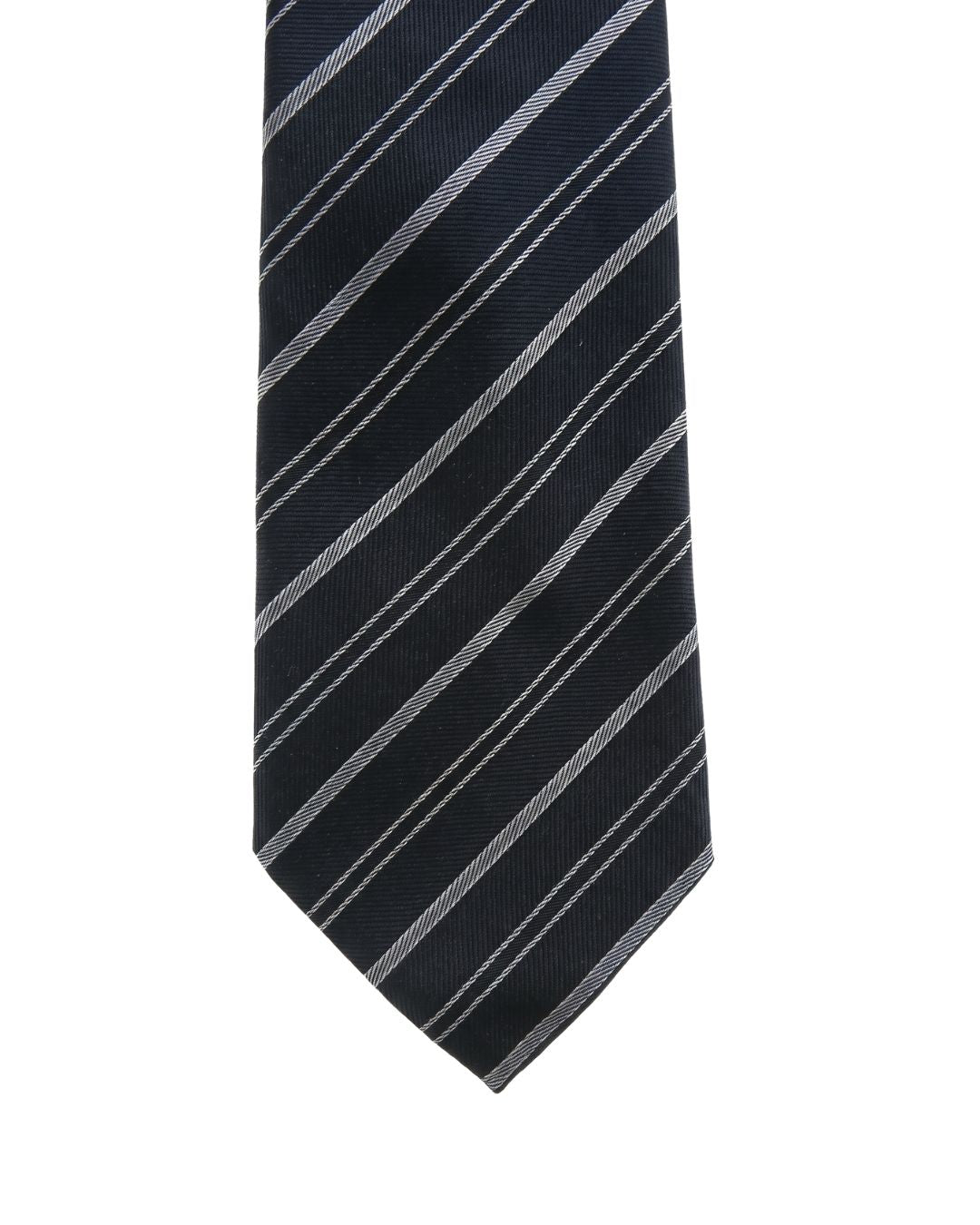 ARMANI COLLEZIONI Armani Collezione Mens Black / Gray Diagonal Stripe Neck Tie