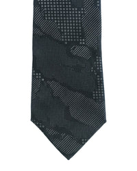 Armani Collezioni Mens Black / Charcoal Tonal Abstract Neck Tie