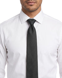 Armani Collezioni Mens Black / Gray Micro Dot Neck Tie