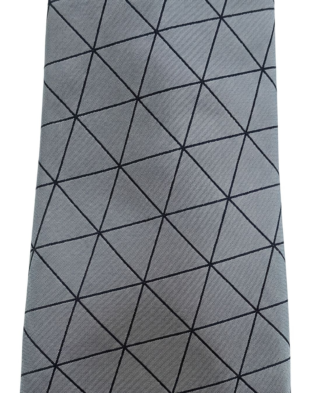 ARMANI COLLEZIONI Armani Collezione Mens Silver Gray / Black Triangle Geometric Neck Tie