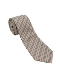 ARMANI COLLEZIONI Armani Collezione Mens Beige / Burgundy / Gray Diagonal Stripe Neck Tie