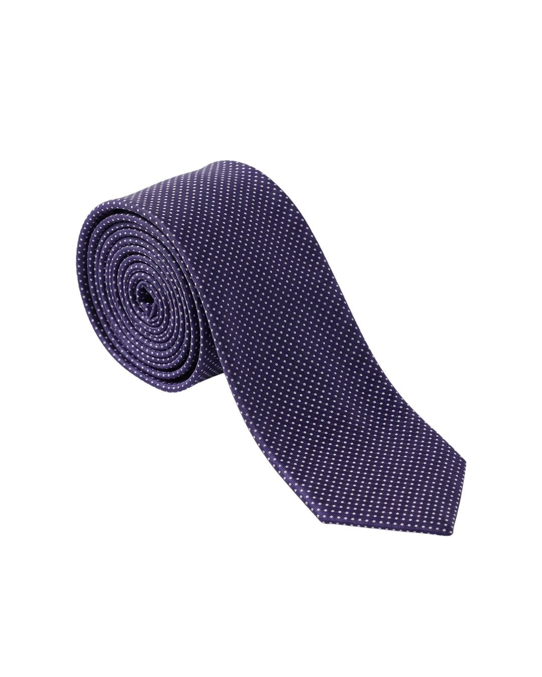 ARMANI COLLEZIONI Armani Collezioni Mens Navy / White Micro Dot Silk Neck Tie