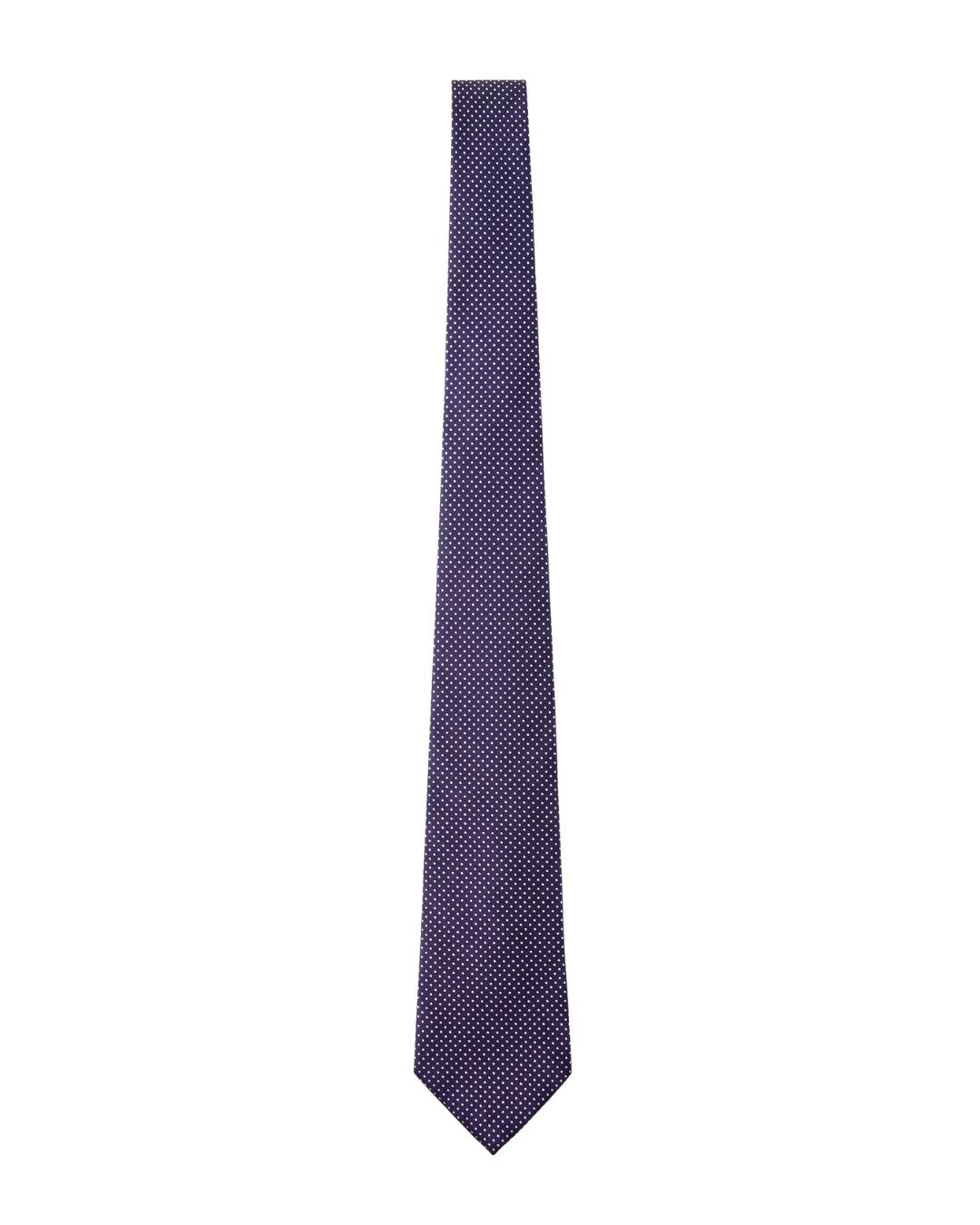 ARMANI COLLEZIONI Armani Collezioni Mens Navy / White Micro Dot Silk Neck Tie