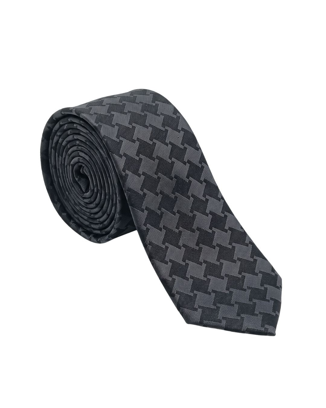 ARMANI COLLEZIONI Armani Collezioni Mens Black / Gray Geometric Silk Neck Tie