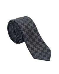 ARMANI COLLEZIONI Armani Collezioni Mens Black / Gray Geometric Silk Neck Tie