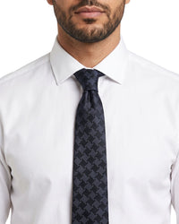 ARMANI COLLEZIONI Armani Collezioni Mens Black / Gray Geometric Silk Neck Tie