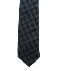 ARMANI COLLEZIONI Armani Collezioni Mens Black / Gray Geometric Silk Neck Tie