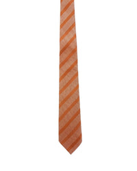 ARMANI COLLEZIONI Armani Collezioni Mens Orange Diagonal Stripe Silk Neck Tie