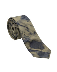 ARMANI COLLEZIONI Armani Collezioni Mens Olive Green / Black Abstract Print Neck Tie