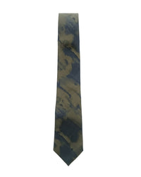 ARMANI COLLEZIONI Armani Collezioni Mens Olive Green / Black Abstract Print Neck Tie